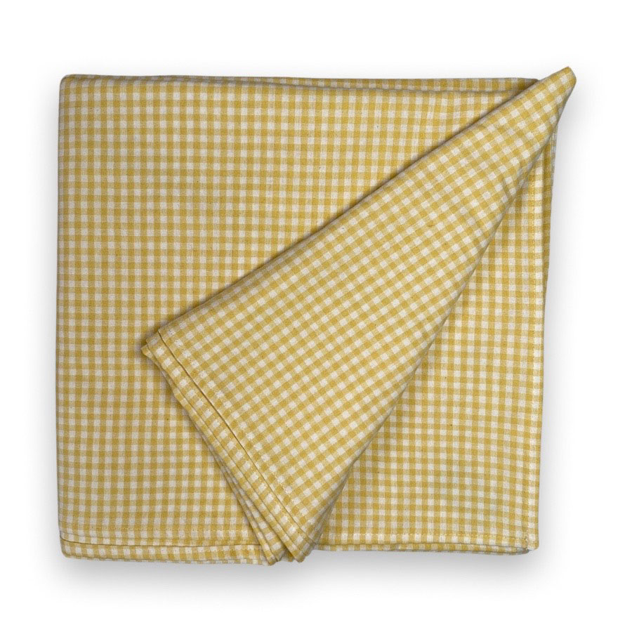 TABLE CLOTH CHECKERS LEMON