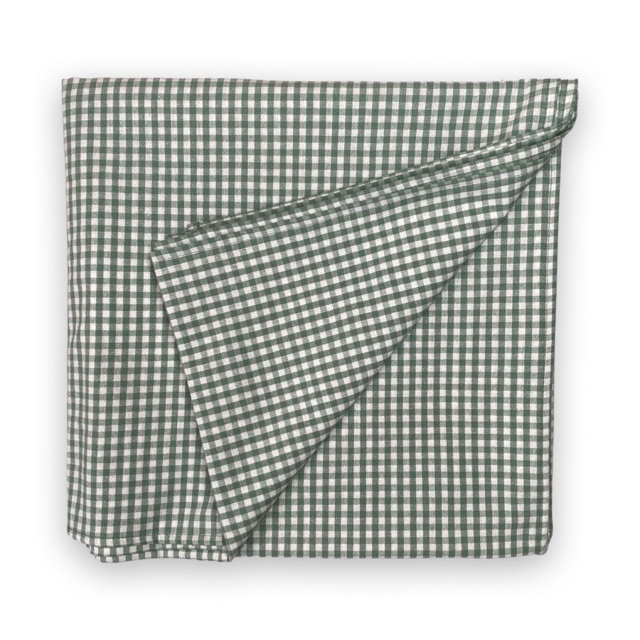 TABLE CLOTH CHECKERS SEA GREEN