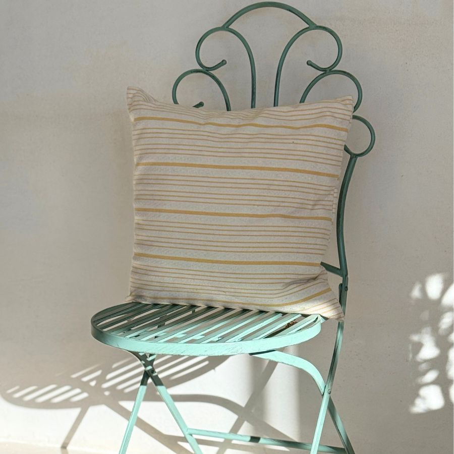CUSHION COVER STRIA YELLOW