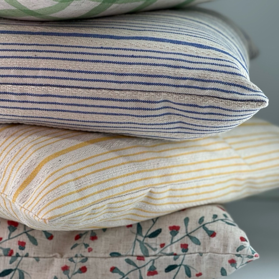 CUSHION COVER STRIA BLUE