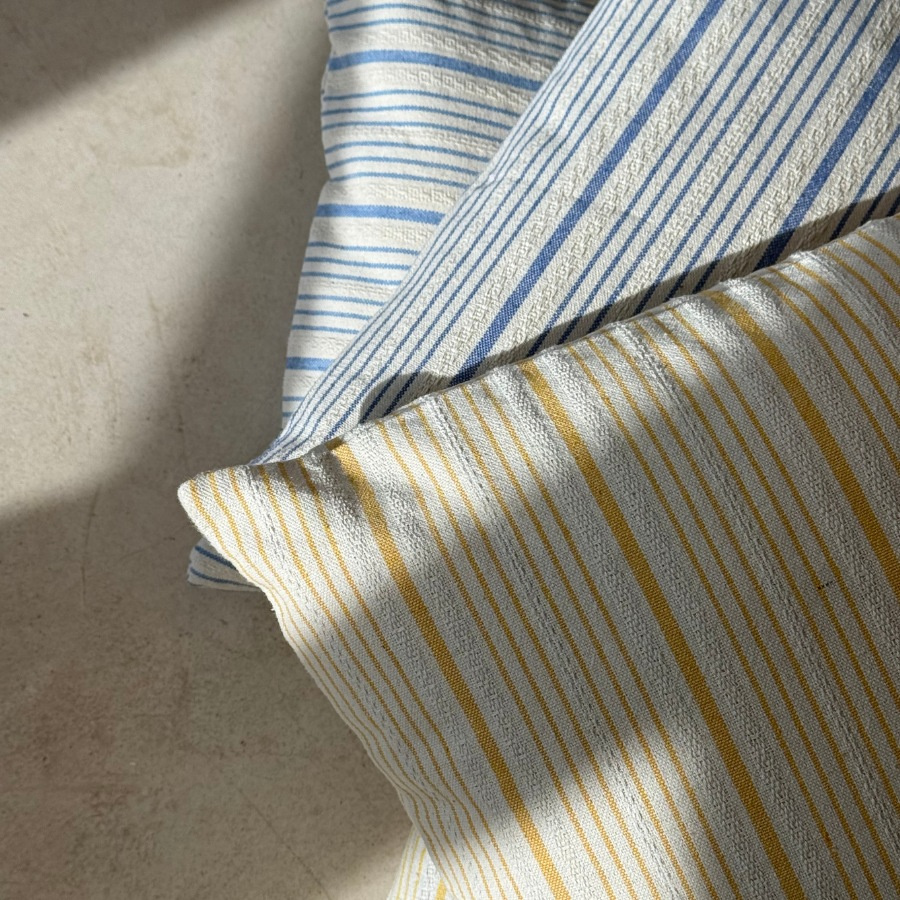 CUSHION COVER STRIA BLUE