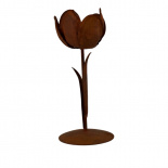 CANDLE HOLDER RUST TULIP L CANDLE HOLDER RUST TULIP L