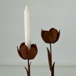 CANDLE HOLDER RUST TULIP L CANDLE HOLDER RUST TULIP L