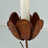 CANDLE HOLDER RUST TULIP L CANDLE HOLDER RUST TULIP L