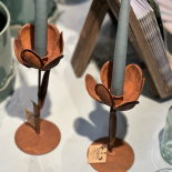 CANDLE HOLDER RUST TULIP S CANDLE HOLDER RUST TULIP S