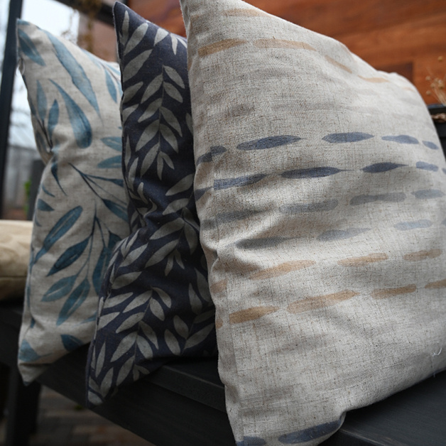 CUSHION COVER BRUSH STRIPES