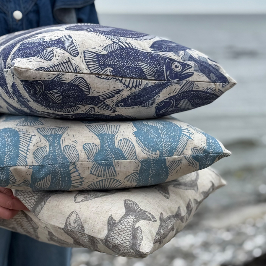 CUSHION COVER PIKE GREY