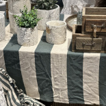 TABLE CLOTH FLO BLOCK STRIPE STEEL GREY TABLE CLOTH FLO BLOCK STRIPE STEEL GREY