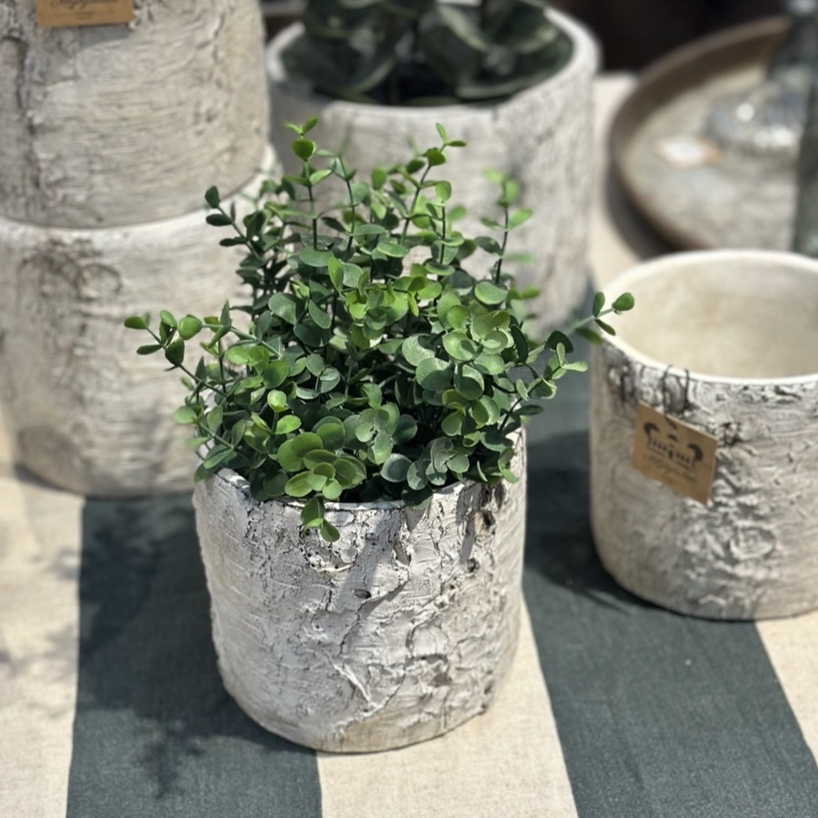 TABLE CLOTH FLO BLOCK STRIPE STEEL GREY