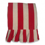TABLE CLOTH FLOUNCE RED BLOCK STRIPE TABLE CLOTH FLOUNCE RED BLOCK STRIPE