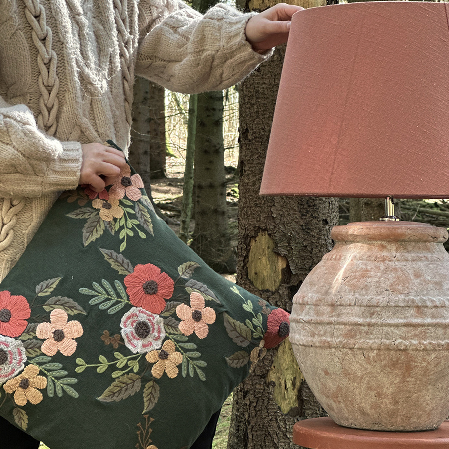 CUSHION COVER CORAL GREEN