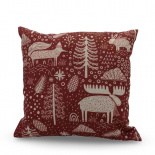 CUSHION COVER SNOW STORM RED CUSHION COVER SNOW STORM RED