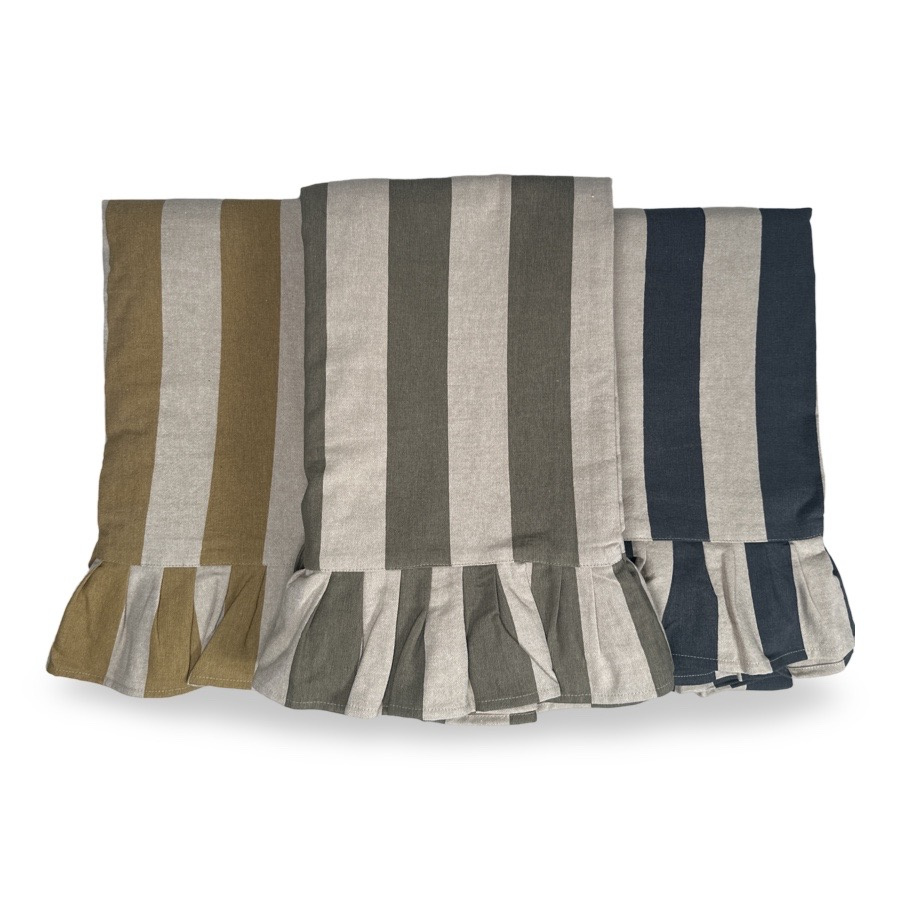 TABLE CLOTH FLOUNCE CHARCOAL