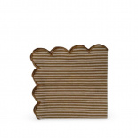 NAPKIN SCALLOP STRIPE MUSTARD NAPKIN SCALLOP STRIPE MUSTARD