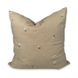 CUSHION COVER EMBROIDERED FLOWERS WHITE CUSHION COVER EMBROIDERED FLOWERS WHITE