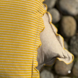 CUSHION COVER SCALLOP STRIPE YELLOW CUSHION COVER SCALLOP STRIPE YELLOW