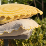 CUSHION COVER SCALLOP EDGE YELLOW CUSHION COVER SCALLOP EDGE YELLOW