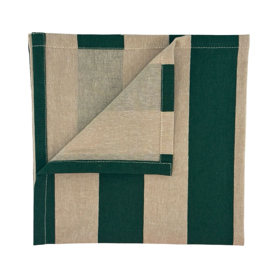 NAPKIN BLOCK STRIPE GREEN