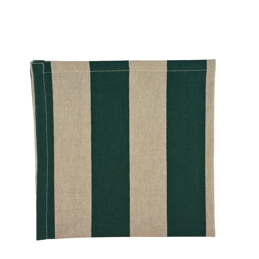 NAPKIN BLOCK STRIPE GREEN