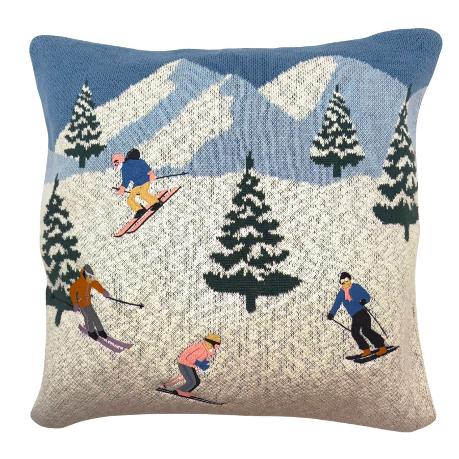 KNITTED CUSHION COVER SKI YOU LATER