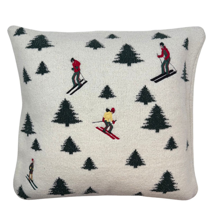 KNITTED CUSHION COVER SNOW PLACE LIKE HOME