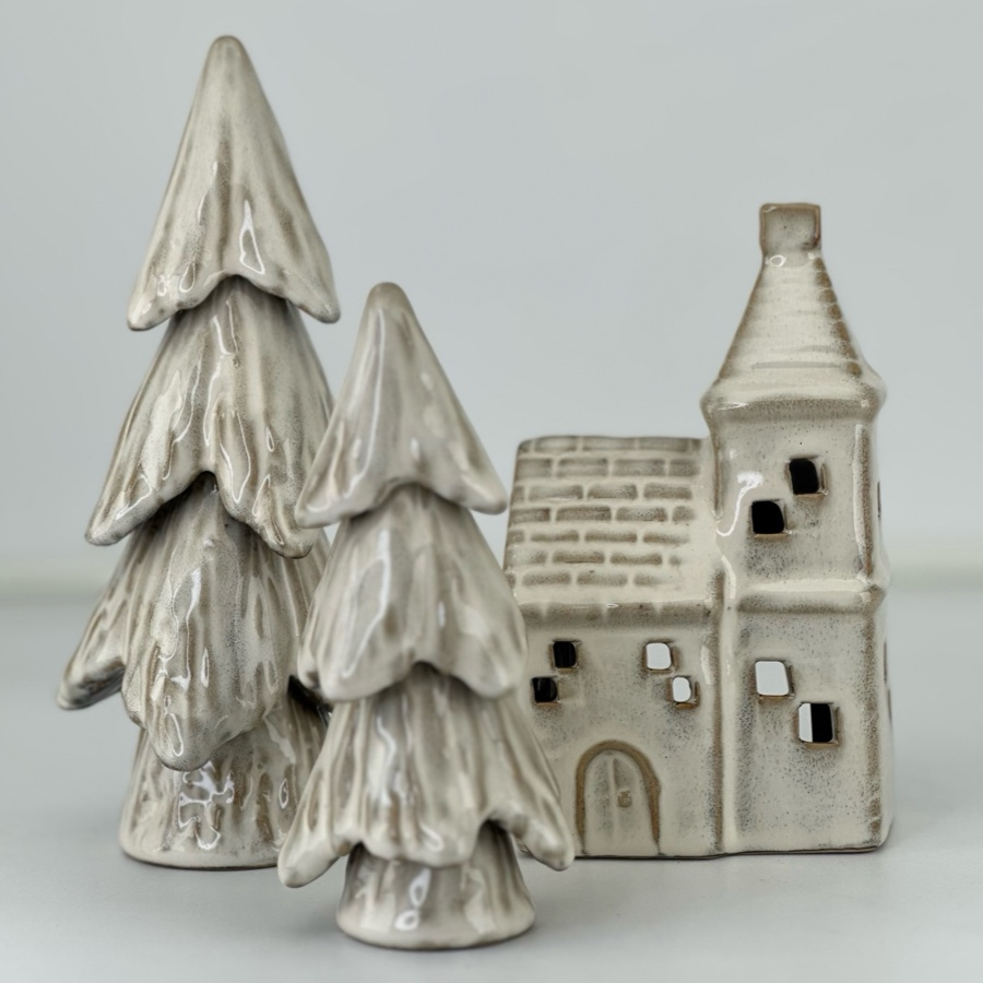 DECORATION SNOW PINE M
