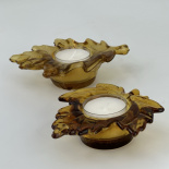 CANDLE HOLDER LEAF ORANGE CANDLE HOLDER LEAF ORANGE