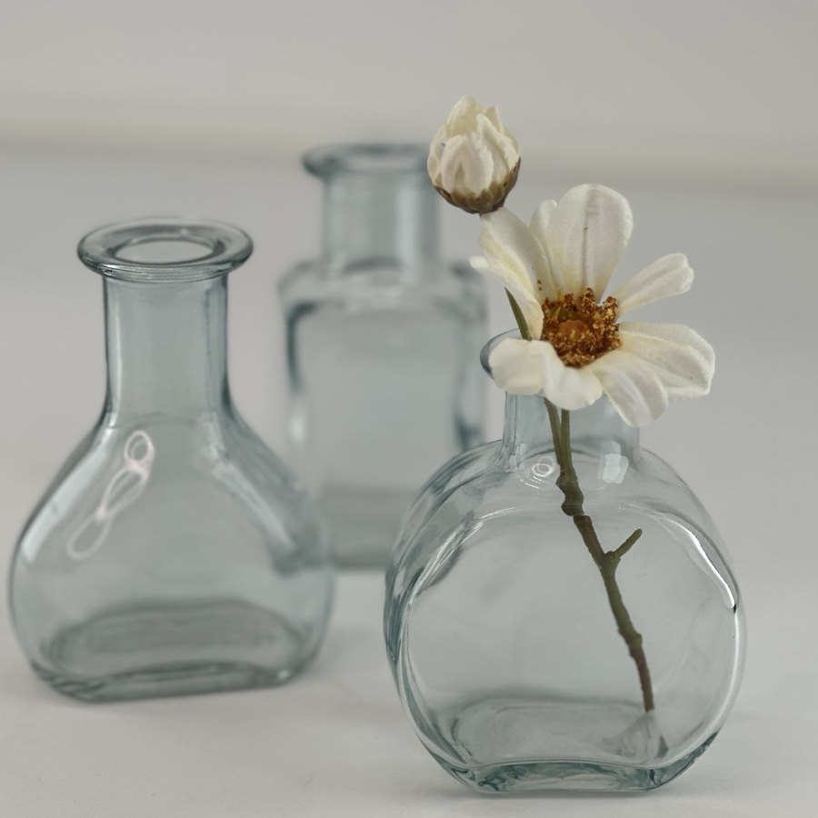 MINI VASE TREV LIGHT BLUE  3ass