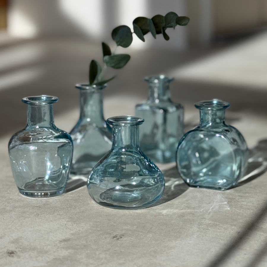 MINI VASE TREV LIGHT BLUE  3mix