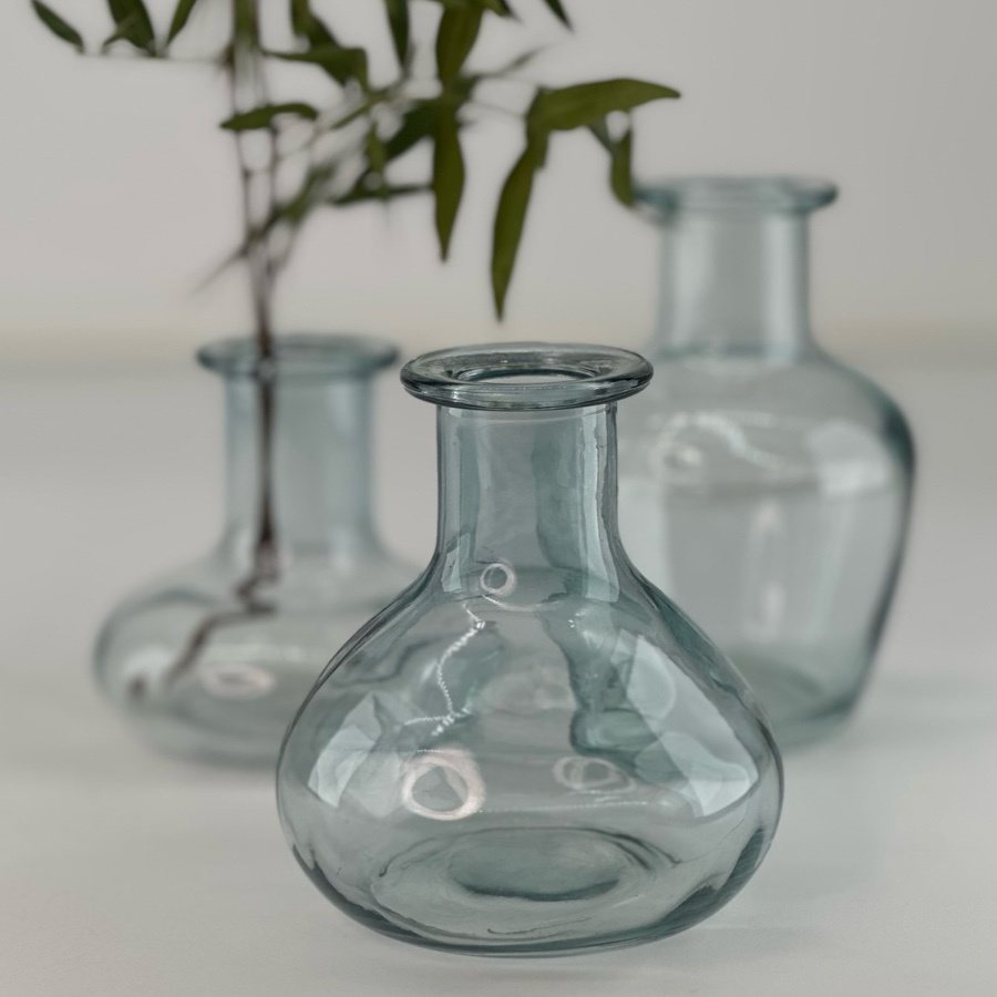 MINI VASE TREVA LIGHT BLUE  3ass