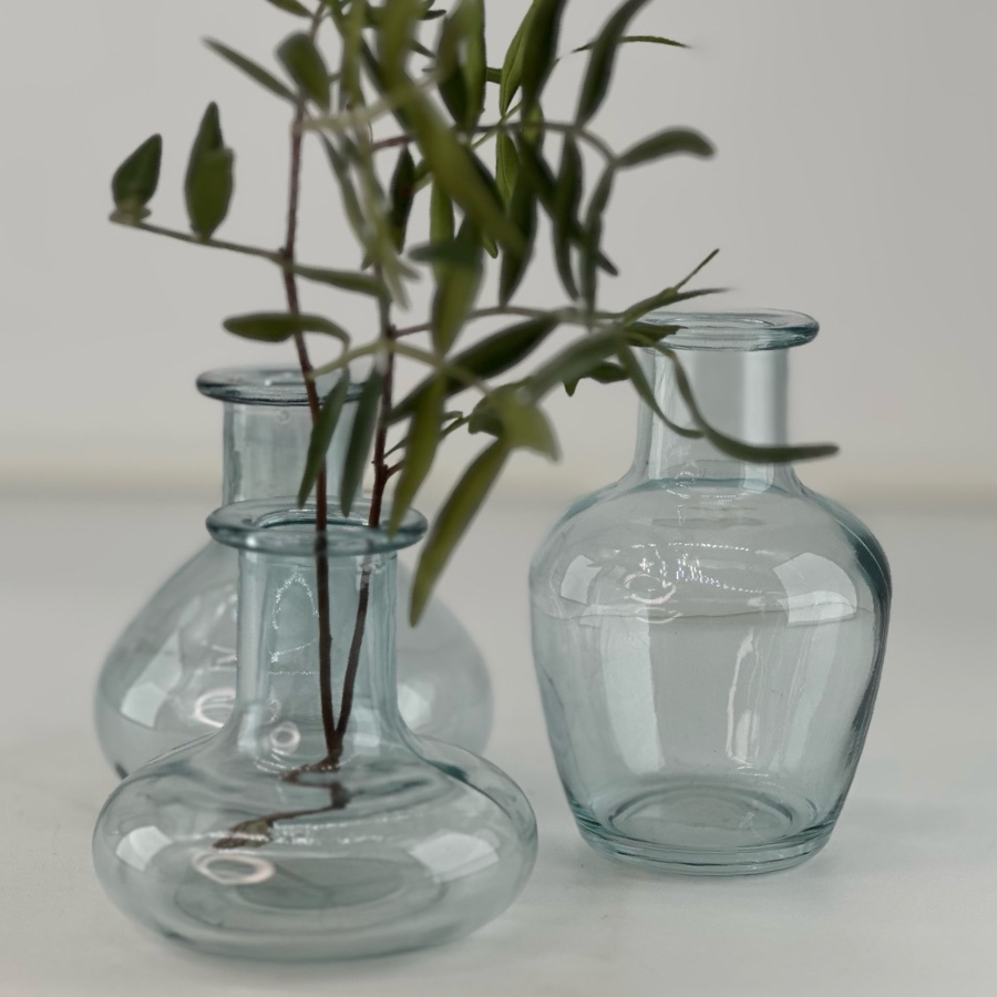 MINI VASE TREVA LIGHT BLUE  3ass