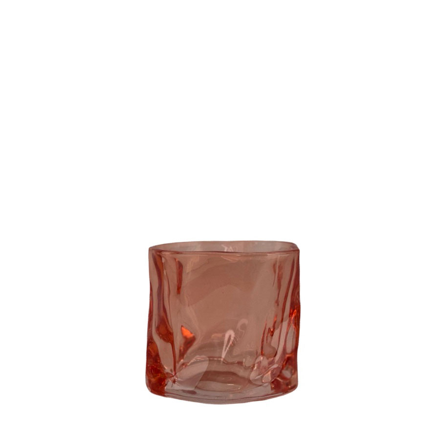 CANDLE HOLDER CRINKLE ORANGE