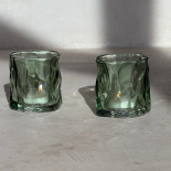 CANDLE HOLDER CRINKLE GREEN CANDLE HOLDER CRINKLE GREEN