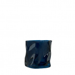 CANDLE HOLDER CRINKLE DARK BLUE CANDLE HOLDER CRINKLE DARK BLUE