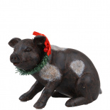 DECORATION PIG WITH  WREATH