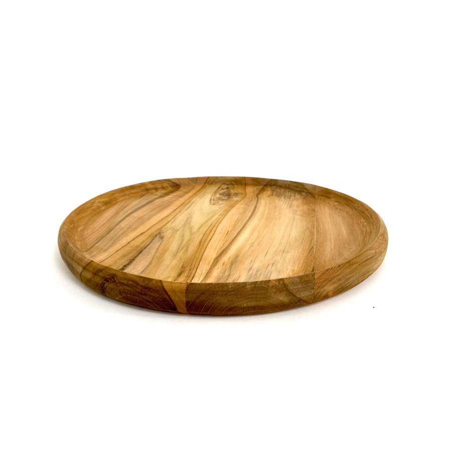 TRAY ROUND TEAK