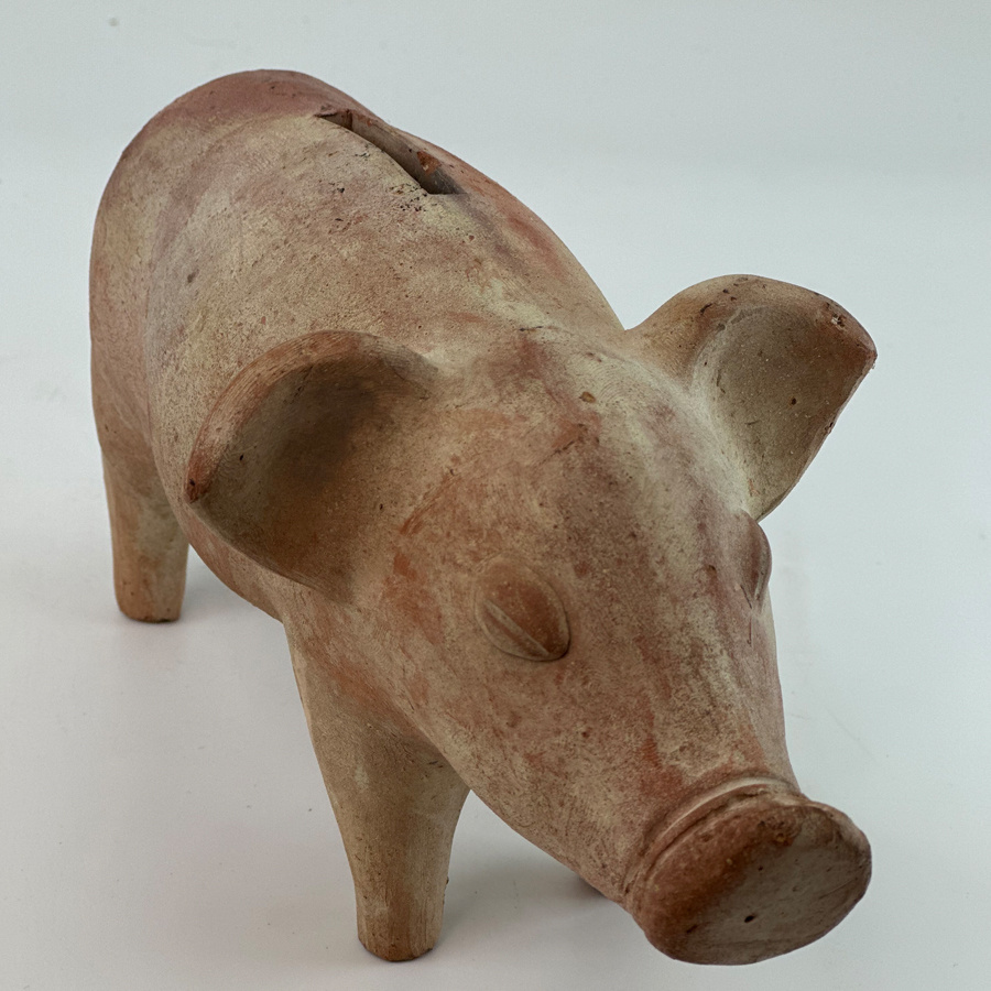 ReUSED PIGGY BANK CLAY S