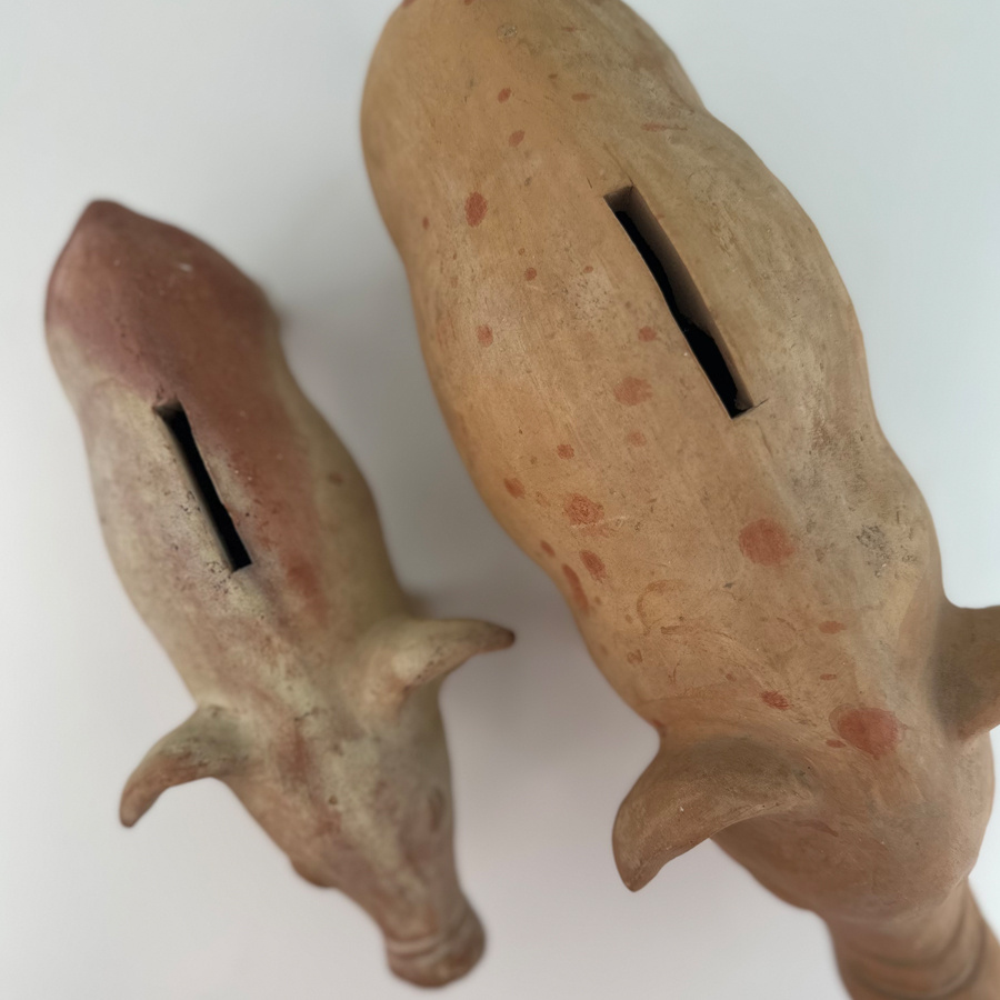 ReUSED PIGGY BANK CLAY S