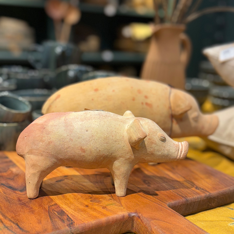 ReUSED PIGGY BANK CLAY L