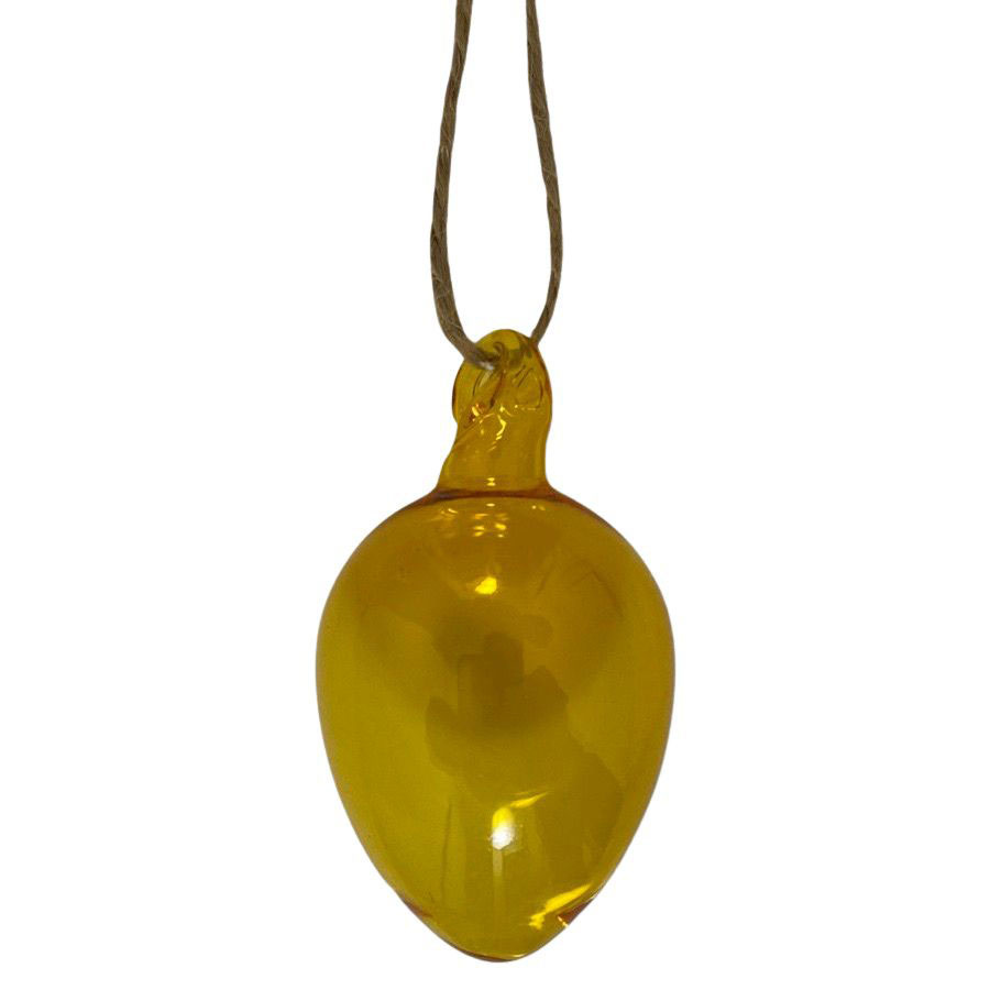 HANGING EGG SHEERE YELLOW SMALL