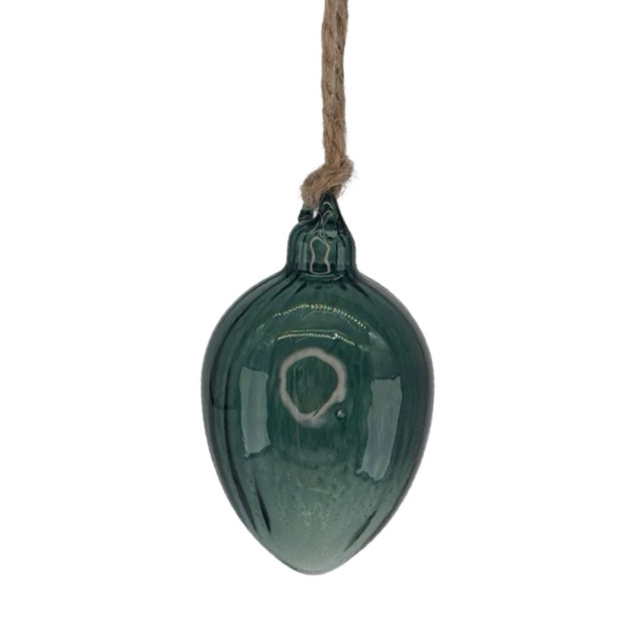 HANGING EGG SHEERE SWIRL PETROL S