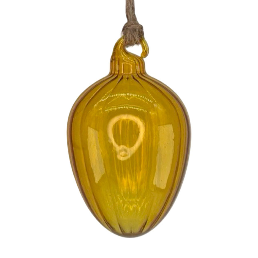 HANGING EGG SHEERE SWIRL YELLOW L