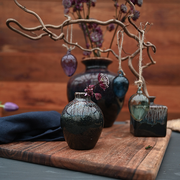 HANGING EGG SHEERE BLUE LARGE