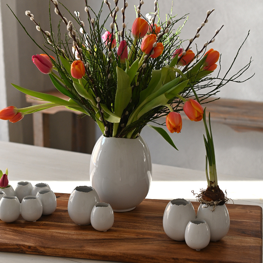 POT CIRCLE EGG WHITE