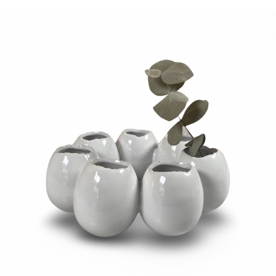 POT CIRCLE EGG WHITE