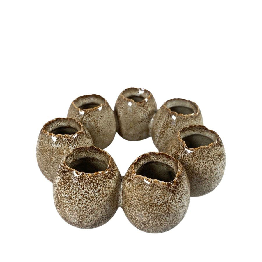 POT CIRCLE EGG MOTTLED