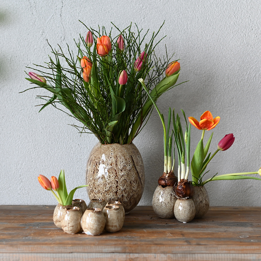 POT CIRCLE EGG MOTTLED