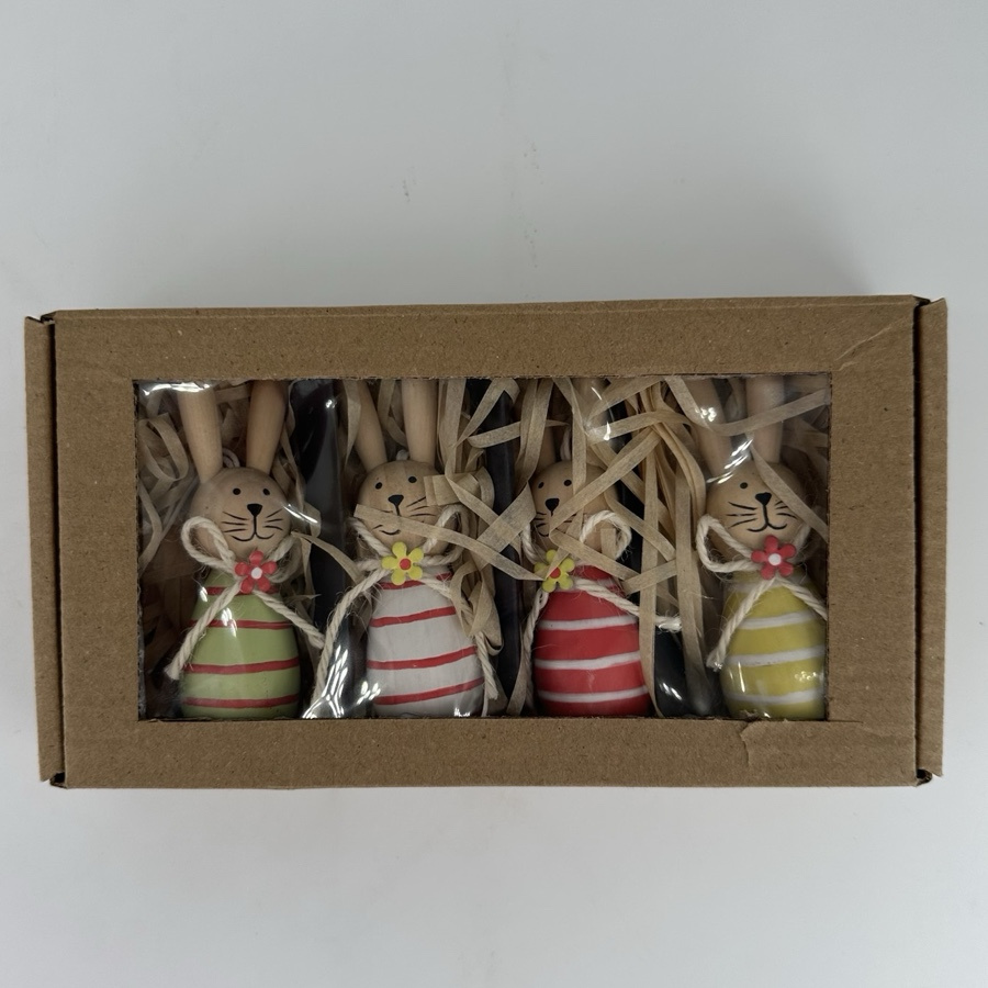HANGING RABBITS COLORFULL set in box