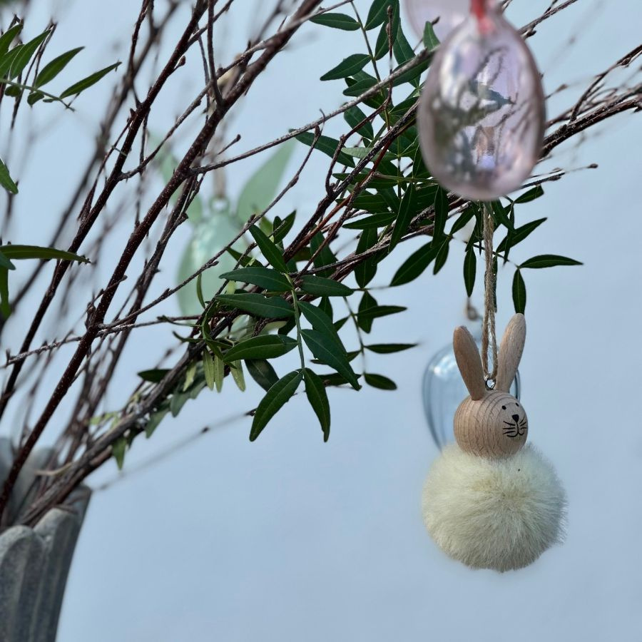 HANGING RABBITS FLUFFY set in box