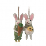 HANGING BUNNY WOOLY GREEN 2ass HANGING BUNNY WOOLY GREEN 2ass